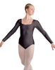 Solid Lycra LS Square Neck Leotard