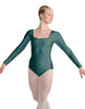 Solid Lycra LS Square Neck Leotard
