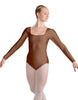 Solid Lycra LS Square Neck Leotard