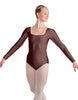 Solid Lycra LS Square Neck Leotard