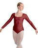 Solid Lycra LS Square Neck Leotard
