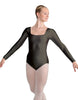 Solid Lycra LS Square Neck Leotard