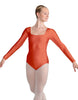 Solid Lycra LS Square Neck Leotard