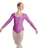 Solid Lycra LS Square Neck Leotard