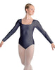 Solid Lycra LS Square Neck Leotard