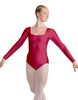 Solid Lycra LS Square Neck Leotard