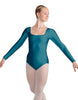 Solid Lycra LS Square Neck Leotard