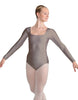 Solid Lycra LS Square Neck Leotard