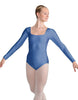 Solid Lycra LS Square Neck Leotard