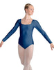 Solid Lycra LS Square Neck Leotard