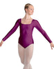 Solid Lycra LS Square Neck Leotard