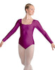Solid Lycra LS Square Neck Leotard