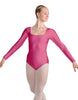 Solid Lycra LS Square Neck Leotard