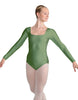 Solid Lycra LS Square Neck Leotard