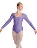 Solid Lycra LS Square Neck Leotard