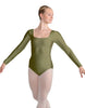 Solid Lycra LS Square Neck Leotard