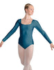 Solid Lycra LS Square Neck Leotard