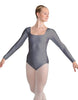 Solid Lycra LS Square Neck Leotard