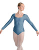 Solid Lycra LS Square Neck Leotard