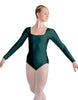 Solid Lycra LS Square Neck Leotard