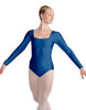 Solid Lycra LS Square Neck Leotard