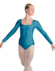 Solid Lycra LS Square Neck Leotard