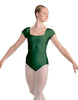 Solid Lycra Cap Sleeve Square Neck Leotard