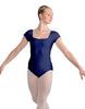 Solid Lycra Cap Sleeve Square Neck Leotard