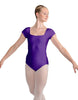 Solid Lycra Cap Sleeve Square Neck Leotard
