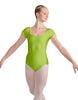 Solid Lycra Cap Sleeve Square Neck Leotard