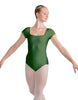 Solid Lycra Cap Sleeve Square Neck Leotard
