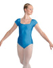 Solid Lycra Cap Sleeve Square Neck Leotard