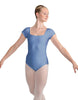 Solid Lycra Cap Sleeve Square Neck Leotard