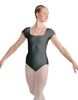 Solid Lycra Cap Sleeve Square Neck Leotard