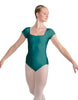 Solid Lycra Cap Sleeve Square Neck Leotard