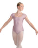 Solid Lycra Cap Sleeve Square Neck Leotard