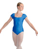 Solid Lycra Cap Sleeve Square Neck Leotard