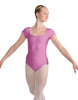 Solid Lycra Cap Sleeve Square Neck Leotard