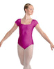 Solid Lycra Cap Sleeve Square Neck Leotard