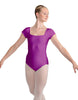 Solid Lycra Cap Sleeve Square Neck Leotard