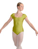 Solid Lycra Cap Sleeve Square Neck Leotard