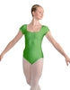 Solid Lycra Cap Sleeve Square Neck Leotard