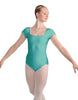 Solid Lycra Cap Sleeve Square Neck Leotard