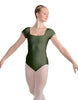 Solid Lycra Cap Sleeve Square Neck Leotard