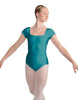 Solid Lycra Cap Sleeve Square Neck Leotard