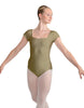 Solid Lycra Cap Sleeve Square Neck Leotard