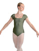 Solid Lycra Cap Sleeve Square Neck Leotard
