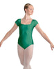 Solid Lycra Cap Sleeve Square Neck Leotard