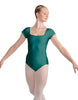 Solid Lycra Cap Sleeve Square Neck Leotard