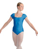 Solid Lycra Cap Sleeve Square Neck Leotard